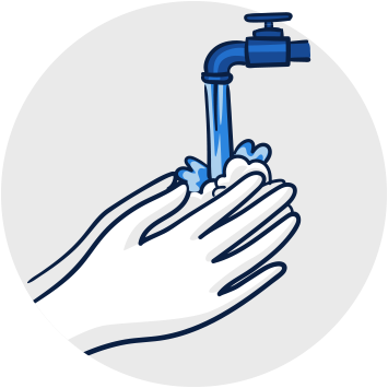 Lave as mãos frequentemente e use álcool 70% em gel